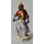 Schachfigur Mohrenkönigin, Meissen, Ausformung 2. H. 20. Jh.Aus dem Schachspiel "Türken gegen