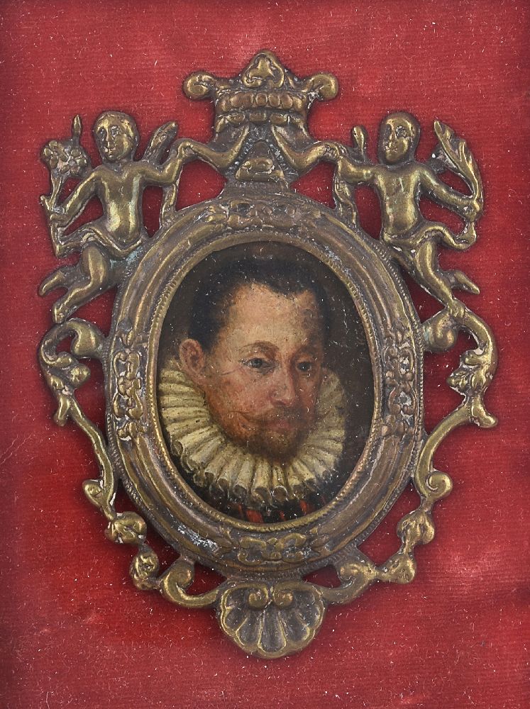 Spanish School (17th century) Portrait of a gentleman wearing a ruff - Image 2 of 2