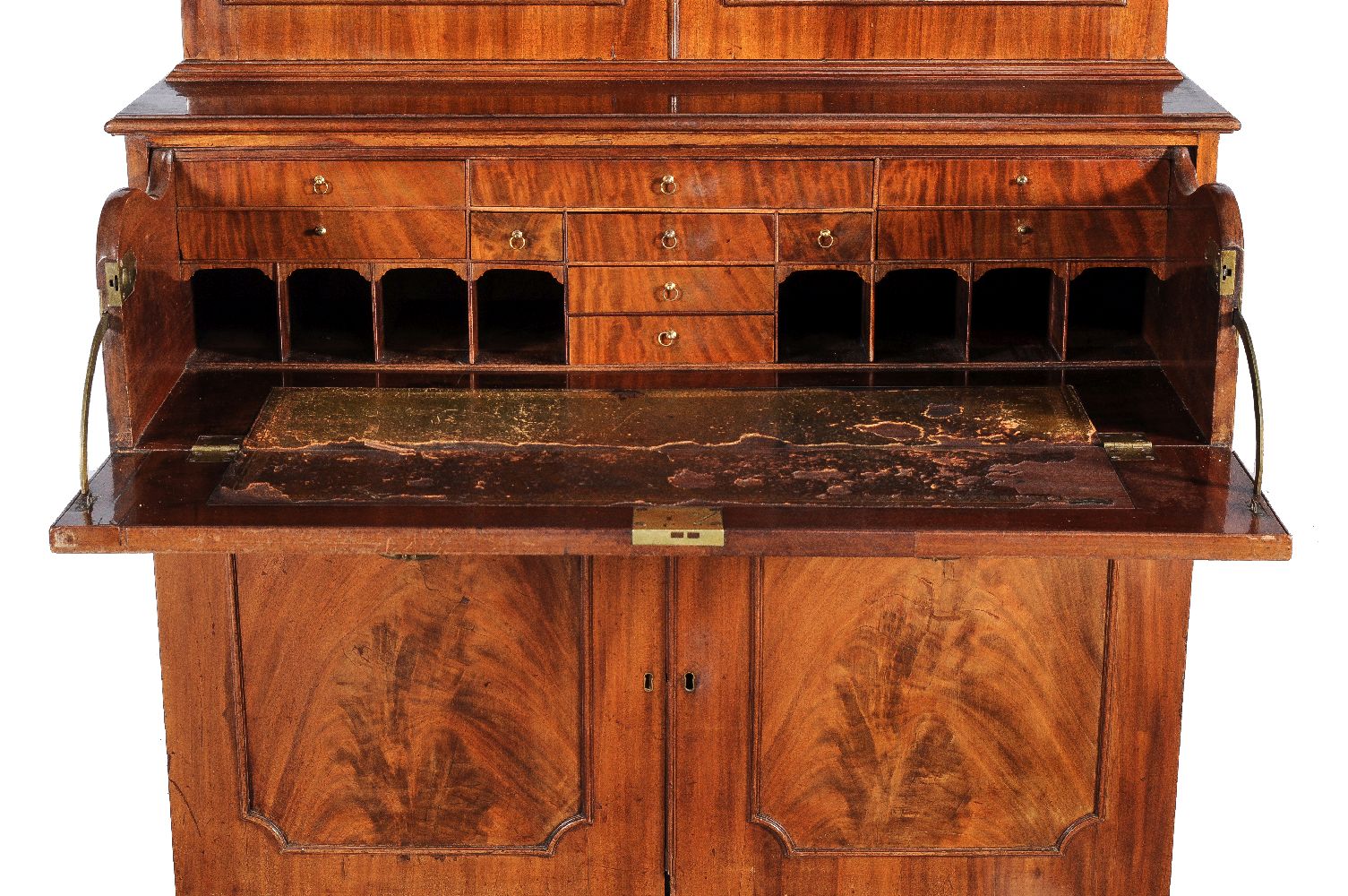 A George III mahogany secretaire bookcase, circa 1800 - Image 3 of 4