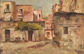 Amerigo Tamburrini (Italian 1901-1966)Village street