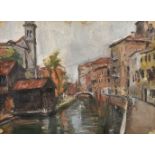 Continental School (20th century)Canal scene