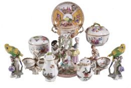 A mixed selection of German porcelain, various dates, 19th and 20th century