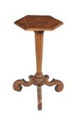 A walnut candle stand, circa 1680