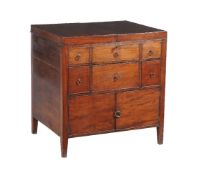 ϒ A George III mahogany enclosed washstand, late 18th century