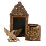 A carved giltwood and composition framed dressing table mirror
