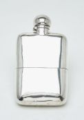 A Victorian silver rounded rectangular spirit flask by The Goldsmiths & Silversmiths Co. Ltd