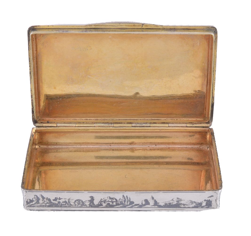 A French silver and niello rectangular snuff box - Image 3 of 3