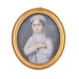 ϒ Italian School, circa 1810, portrait of a young lady dressed as a Vestal Virgin