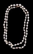 A single row cultured pearl necklace