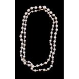 A single row cultured pearl necklace