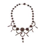 A late Victorian Bohemian garnet necklace