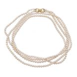 A two row cultured pearl necklace