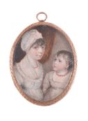 ϒ Irish School, circa 1800, double portrait of two sisters before drapery