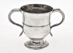 A late George II silver twin handled cup by Richard Gurney & Co.