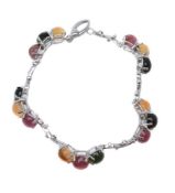 A tourmaline and diamond bracelet