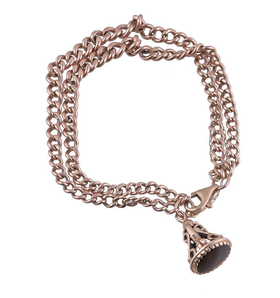 A two row curb link bracelet