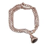 A two row curb link bracelet