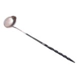 A George III silver oval punch ladle by Stephen Adams II