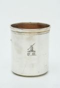 A Victorian silver plain cylindrical beaker by Thomas Johnson I