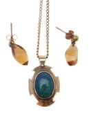 An early 20th century opal pendant
