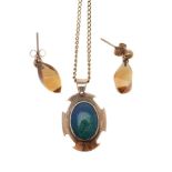 An early 20th century opal pendant