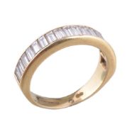 An 18 carat gold diamond half eternity ring