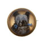 A Victorian Essex crystal terrier brooch
