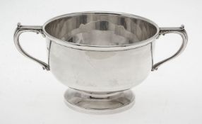 A silver twin handled rose bowl by Hawksworth