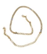 An 18 carat gold and diamond necklace