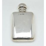 A silver rounded rectangular small spirit flask by W. & G. Neal