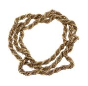 A French two colour rope twist chain