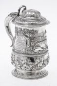 An early George III silver later chased tankard by Francis Crump