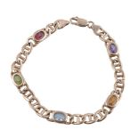 A multi gem set bracelet