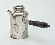 ϒ A Danish silver shaped cylindrical small coffee pot by Michelsen