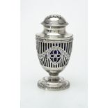 A silver sugar vase shape caster by The Goldsmiths & Silversmiths Co. Ltd, London 1911