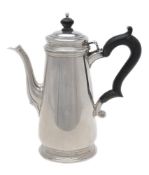 An American silver coloured straight-tapered coffee pot by Tiffany & Co., post 1965 mark