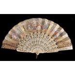 A bone fan, circa 1850