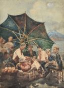 Neopolitan School (early 20th century)Picnic by Vesuvius