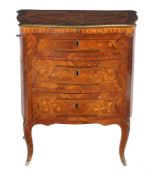 ϒ A continental Kingwood and inlaid commode, 19th century