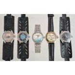 A group of 5 Vostok Amphibia wrist watches,