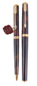 Parker, Premier, a Chinese lacque fountain pen and ball point pen