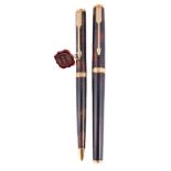 Parker, Premier, a Chinese lacque fountain pen and ball point pen