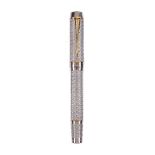 Parker, Duofold CP5 Modern, a limited edition silver coloured fountain pen