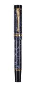 Parker, Duofold, a blue marbled fountain pen