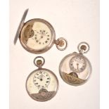 Hebdomas,Silver full hunter keyless wind pocket watch