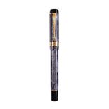 Parker, Duofold, a grey marbled roller ball pen