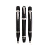 Montblanc, Boheme, a black fountain pen, ball point pen and propelling pencil