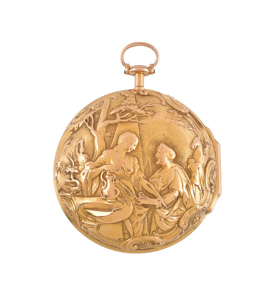 Andrew Dunlop, London,Gold coloured open face pocket watch - Image 2 of 3