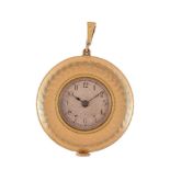 Unsigned, 18 carat gold pendant watch