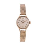 Omega, Lady's 9 carat gold bracelet watch